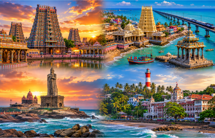 Madurai 1N - Rameshwaram 1N - Kanyakumari 1N - Trivandrum 1N