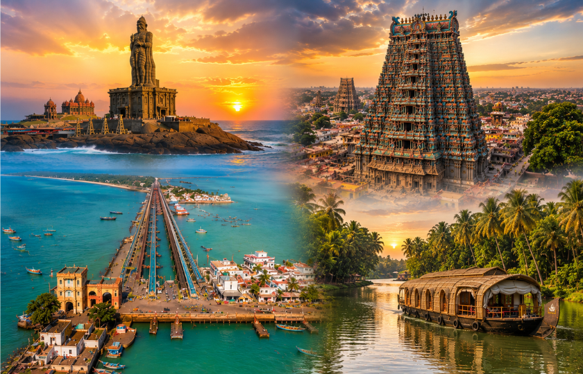 Madurai 1N – Rameshwaram 1N – Kanyakumari 1N – Poovar 1N