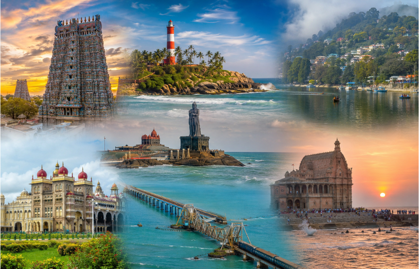 Trivandrum 1 – Kanyakumari 1 – Rameshwaram 2 – Kodaikanal 2 – Madurai 1