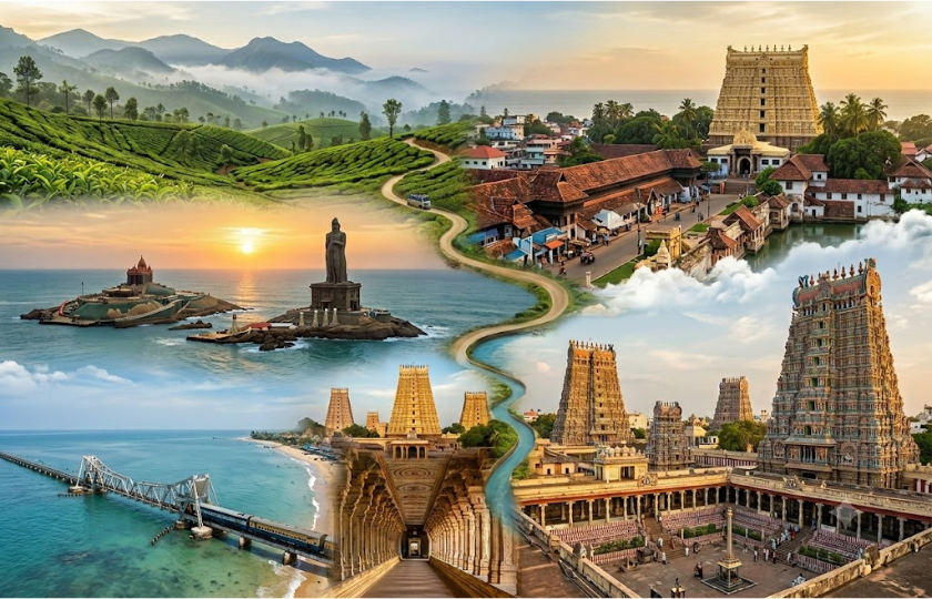 Trivandrum 1 - Kanyakumari 1 - Rameshwaram 2 - Madurai 1