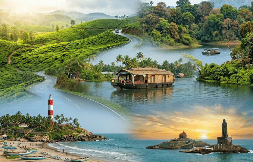 Munnar 2N - Thekkady 1N – Alleppey 1N - Kovalam 2N 
