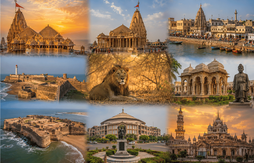 Jamnagar 1N - Dwarka 1N - Somnath 1N - Diu 1N - Sasangir 1N - Rajkot 1N