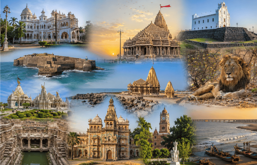 Dasada 1N - Jamnagar 1N - Dwarka 1N - Somnath 1N - Diu 1N - Sasangir 1N - Bhavnagar 1N - Vadodara 1N