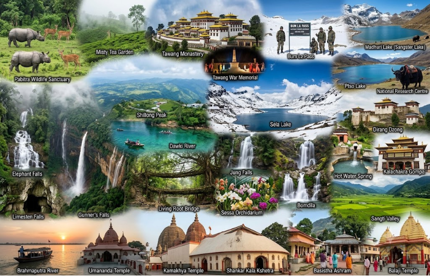 Guwahati 1N – Bomdila 1N - Tawang 3N – Dirang 1N - Kaziranga 2N - Shillong – 3N Guwahati - 1N