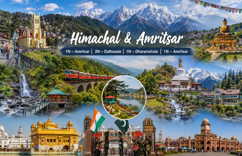 Amritsar 1N – Dalhousie 2N – Dharamshala 1N – Amritsar 1N