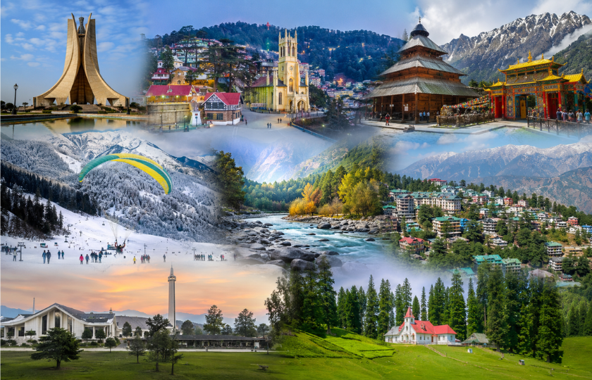 Chandigrah 1N - Shimla 2N - Manali 3N - Dharamshala 1N - Dalhousie 2N - Chandigrah 1N