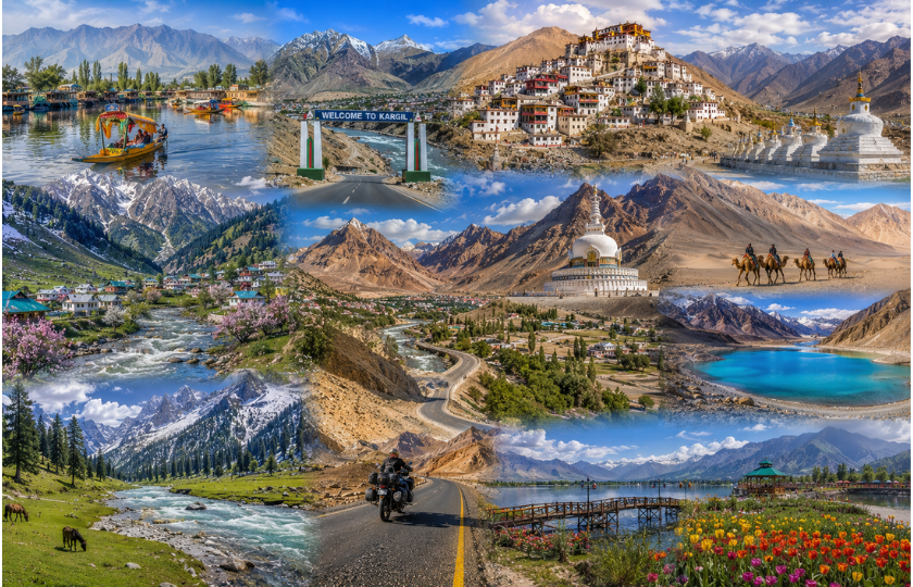 Srinagar 1N – Kargil 1N - Leh 2N – Nubra 1N – Pangong 1N – Sonmarg 1N – Srinagar 1N