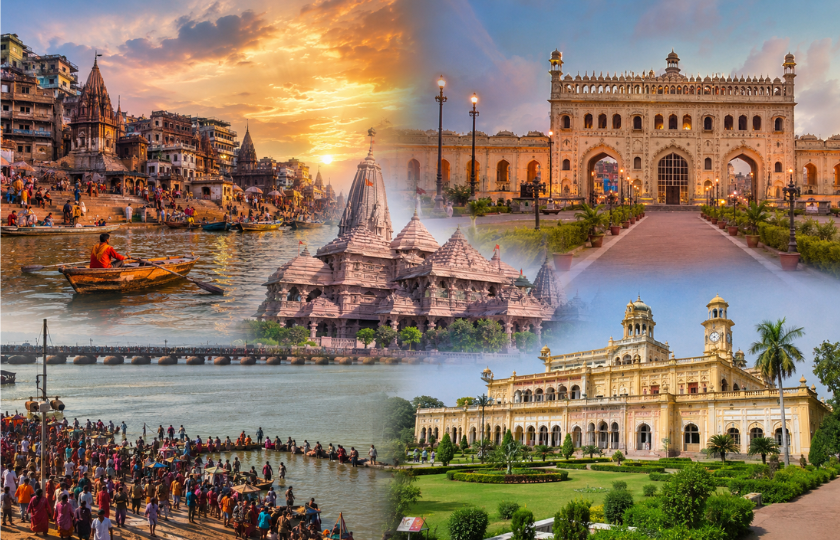 Varanasi 2N – Lucknow 1N - Ayodhya 1N – Prayagraj 1N – Lucknow 1N