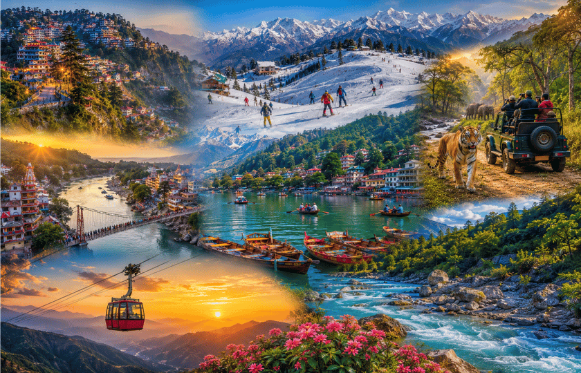 Uttarakhand 9N - Rishikesh 1N - Mussoorie 2N - Auli 2N - Corbett 2N - Nainital 2N