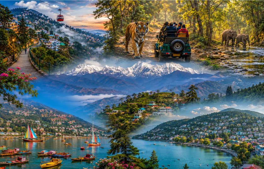 Mussoorie 2N – Corbett 2N – Kausani 2N – Nainital 2N 