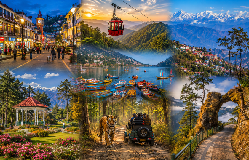 Nainital 2N – Ranikhet 1N – Corbett 1N – Mussoorie 2N