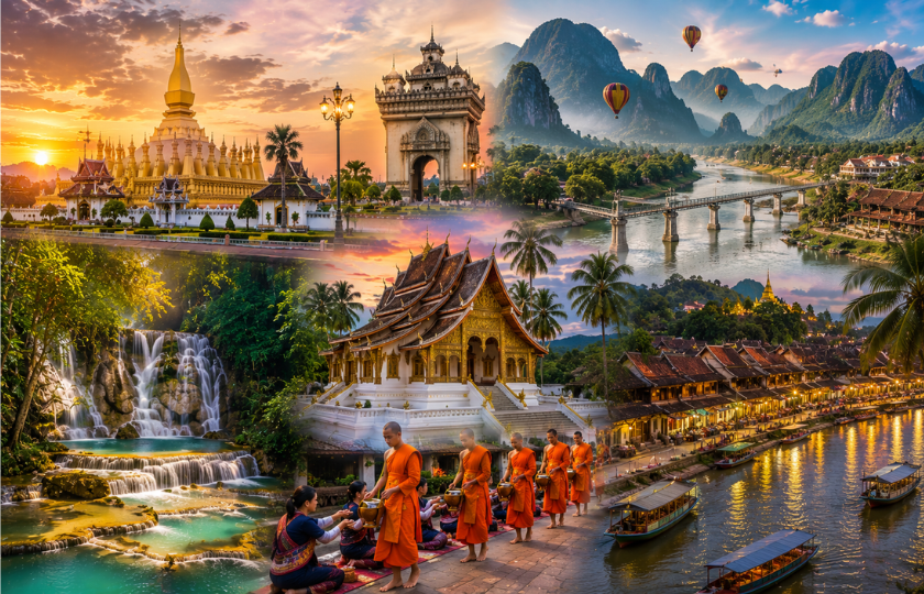 Vientiane 1N - Luang Prabang 1N - Vang Vieng 1N  - Luang Prabang 3N 