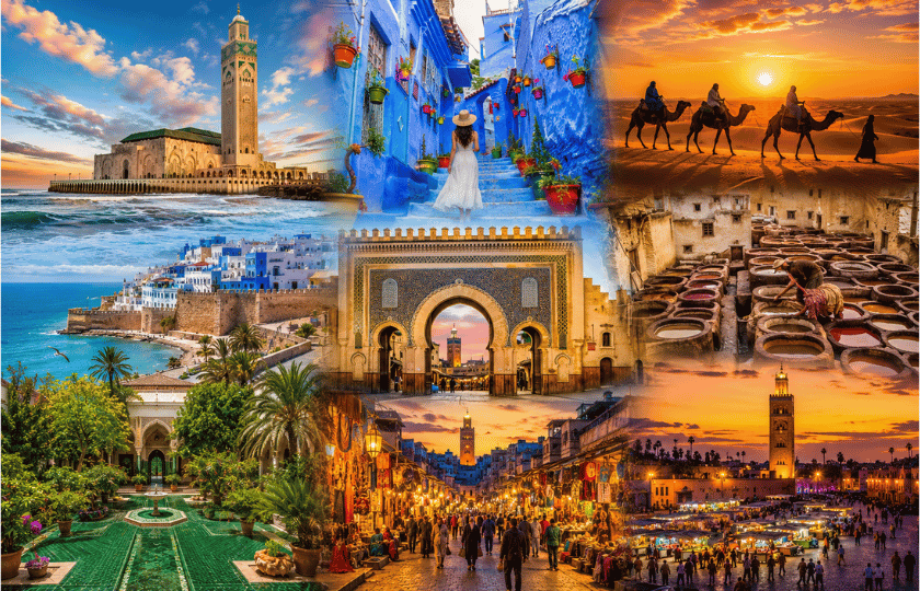 Casablanca 2N - Tangier 1N - Fez 2N - Marrakech 2N