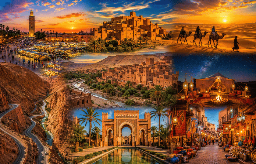Marrakech 1N - Ouarzazate 1N - Zagora 2N -  Marrakech 2N - Boumalne Dades 1