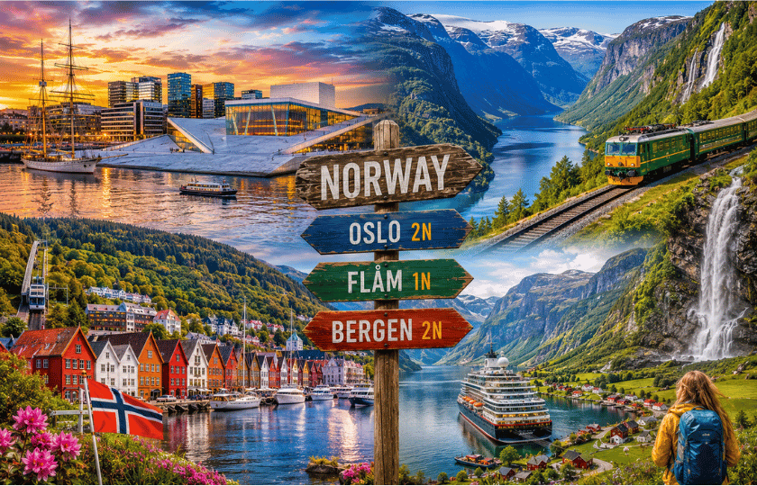 Oslo 2N - Flam 1N - Bergen 2N