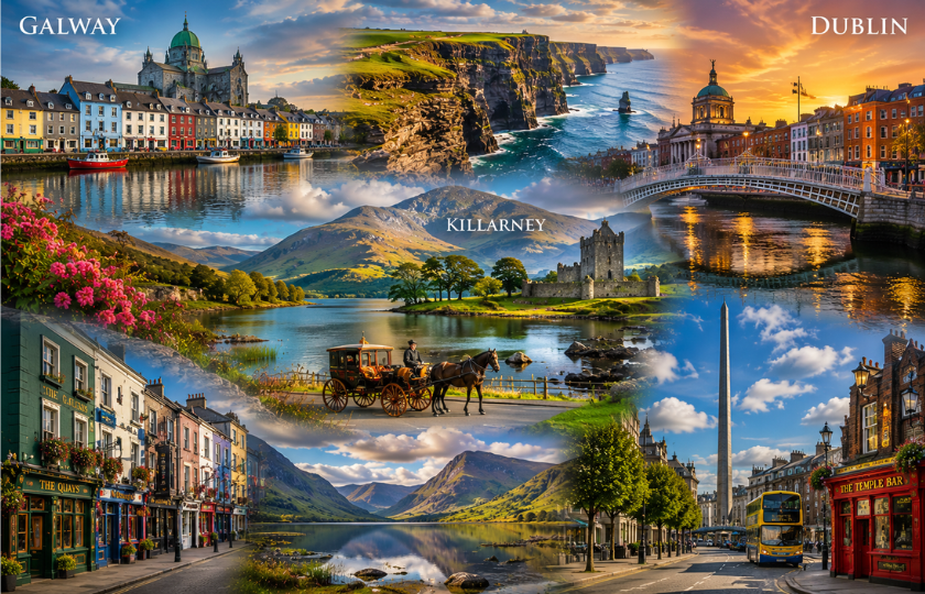 Galway 1N - Killarney 3N - Dublin 1N