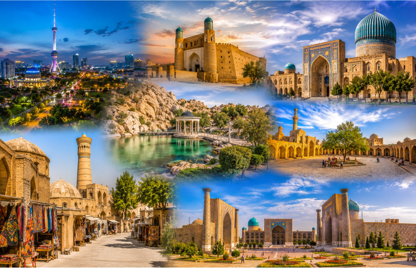 Tashkent 1N - Bukhara 3N - Nurota 1N - Samarkand 2N - Tashkent 1N
