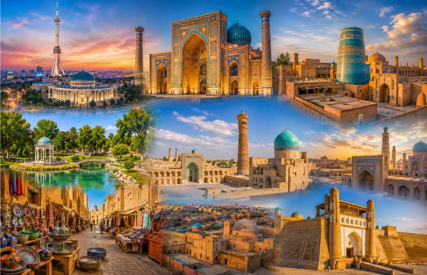 Tashkent 1N - Samarkand 1N - Bukhara 2N - Khiva 2N - Tashkent 1N